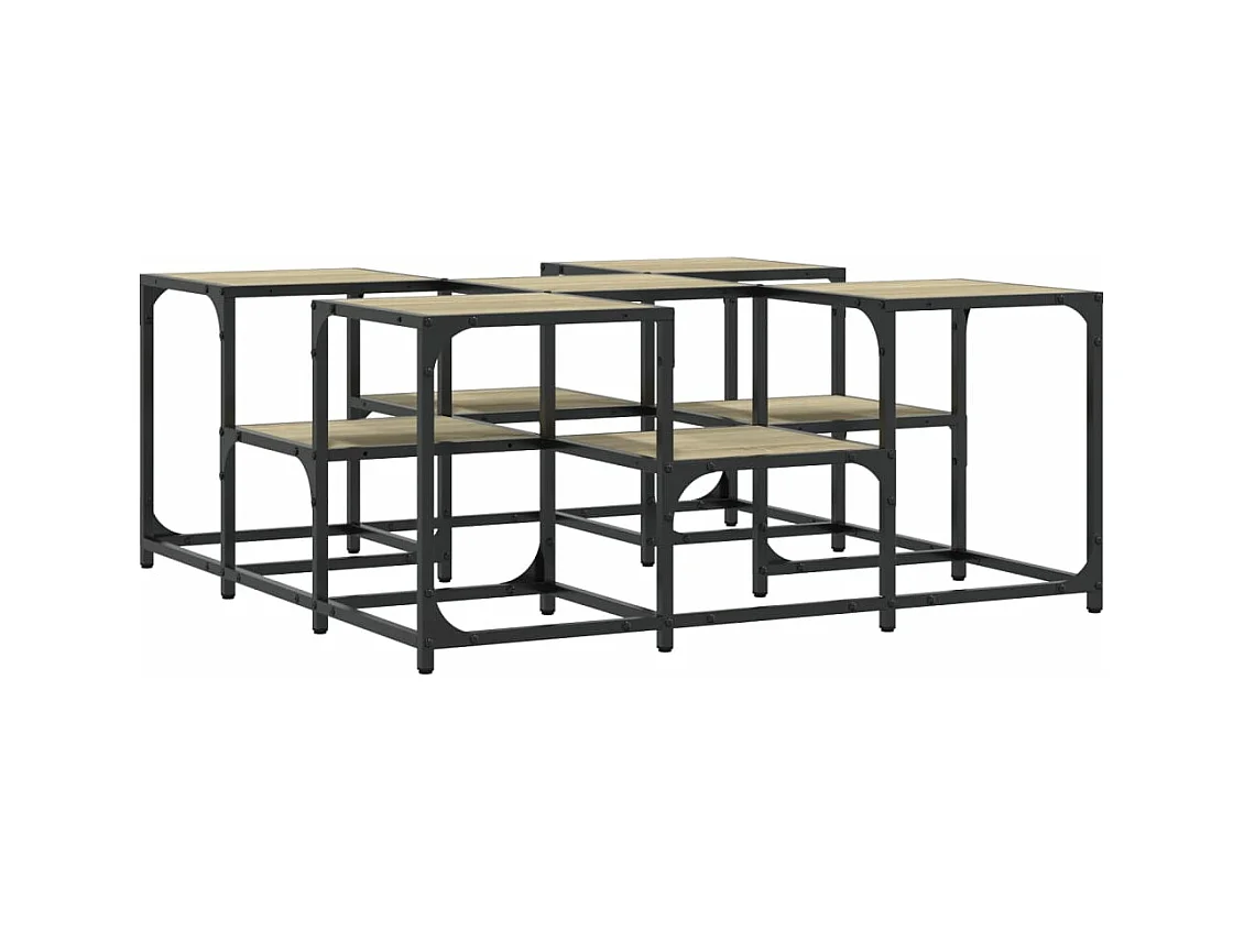 Table basse chêne sonoma 91x91x40 bois d'ingénierie