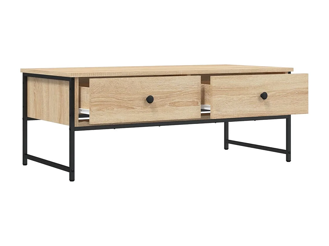 Table basse chêne sonoma 101x49x39,5 bois d'ingénierie