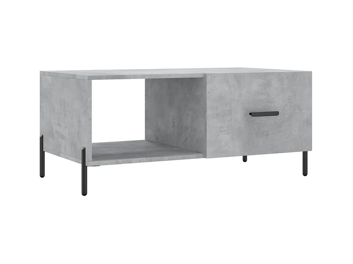 Table basse gris béton 90x50x40 bois d'ingénierie