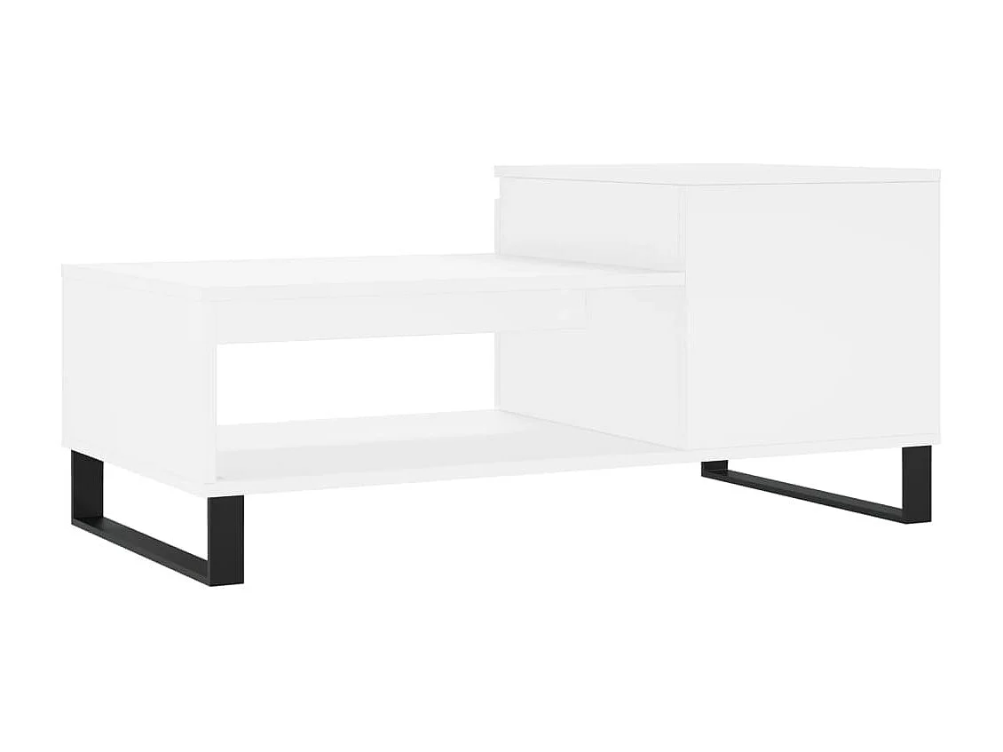 Table basse Blanc 100x50x45 Bois d'ingénierie