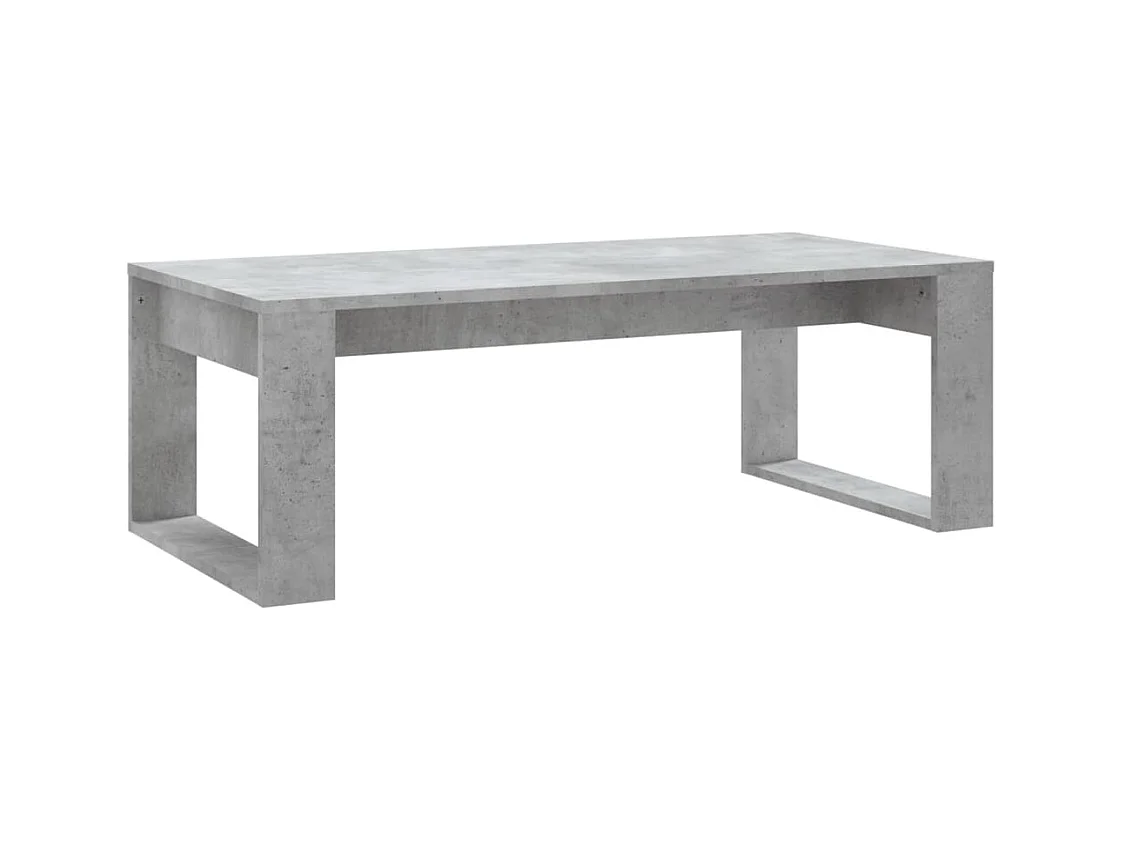 Table basse gris béton 102x50x35 bois d'ingénierie