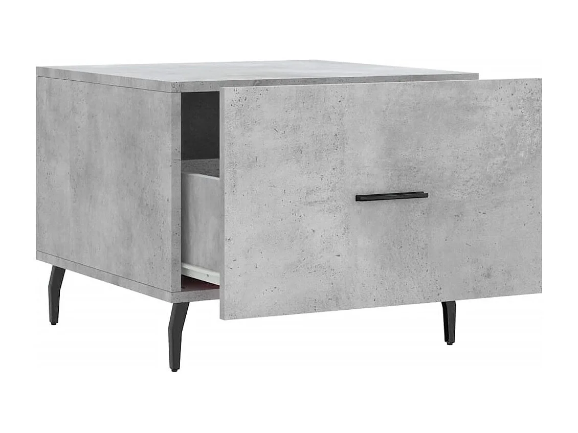 Table basse gris béton 50x50x40 bois d'ingénierie