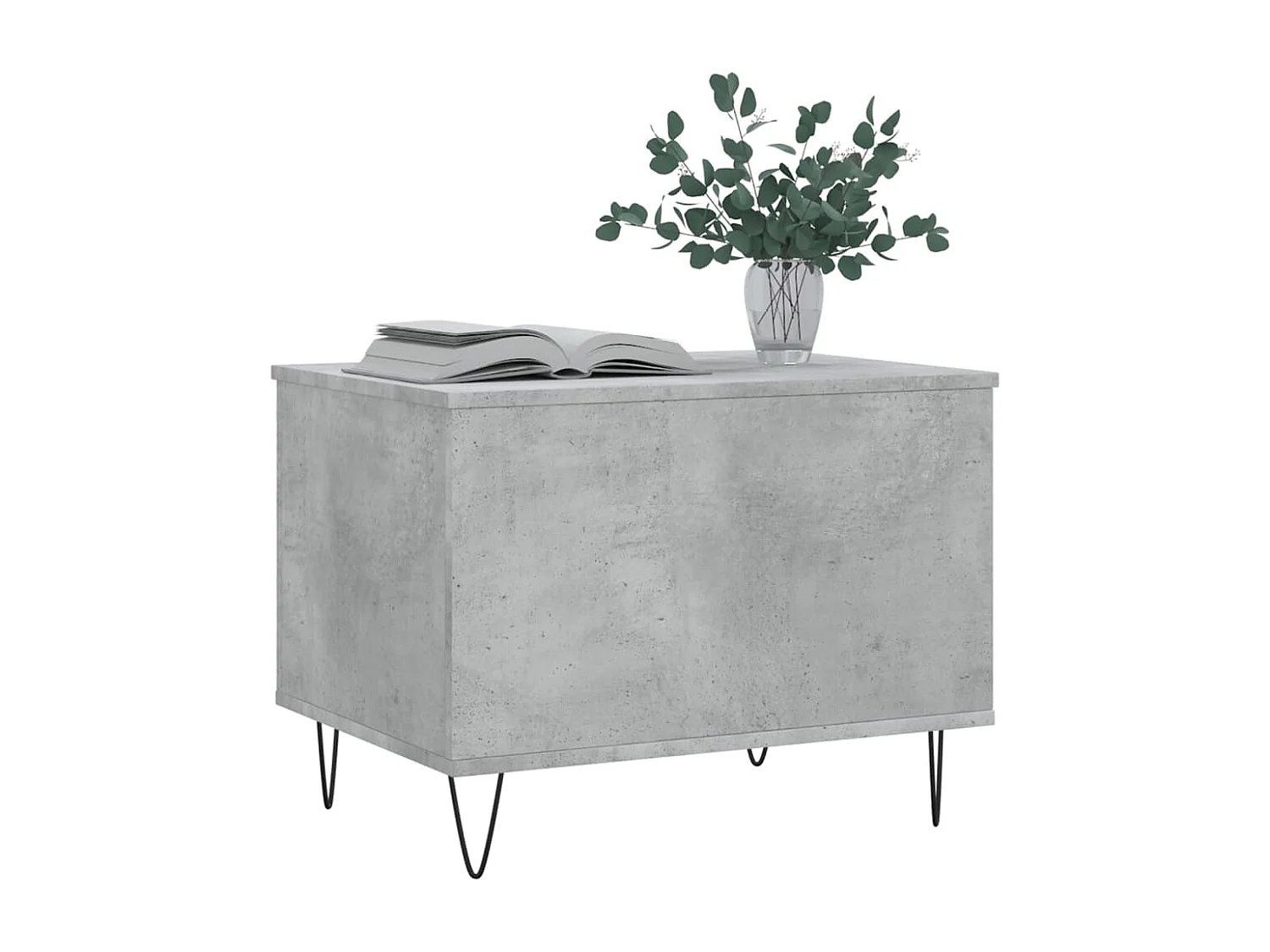 Table basse Gris béton 60x44,5x45 Bois d'ingénierie