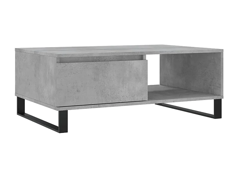 Table basse gris béton 90x60x35 bois d'ingénierie