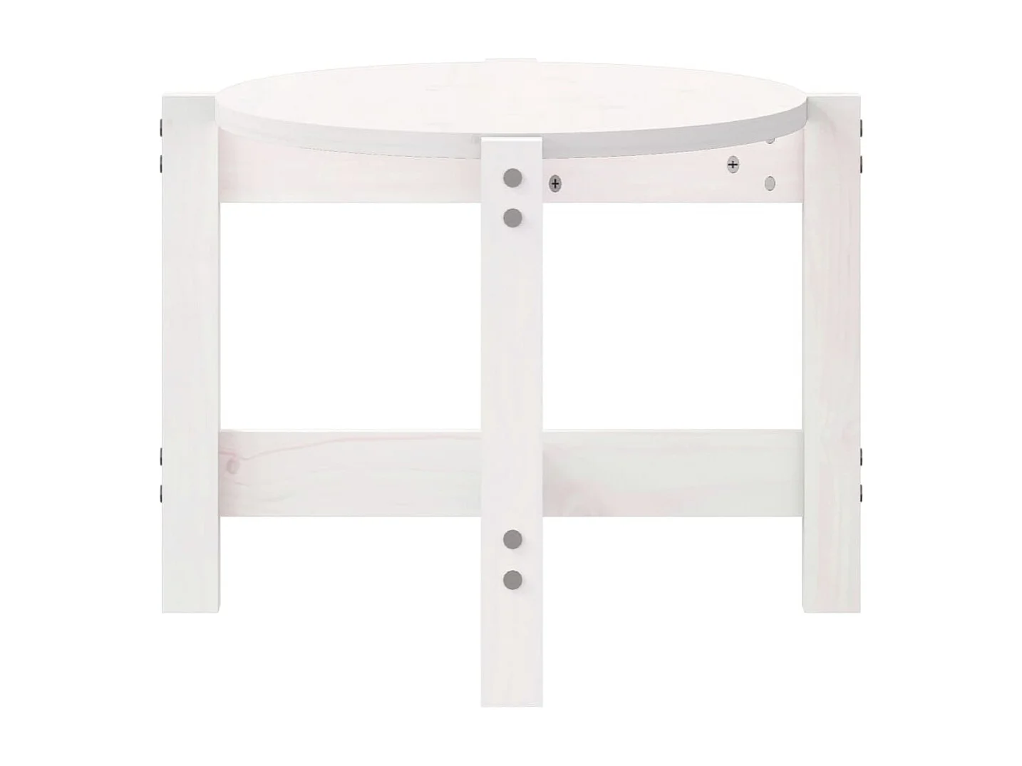 Table basse Blanc 87x48x35 Bois massif de pin