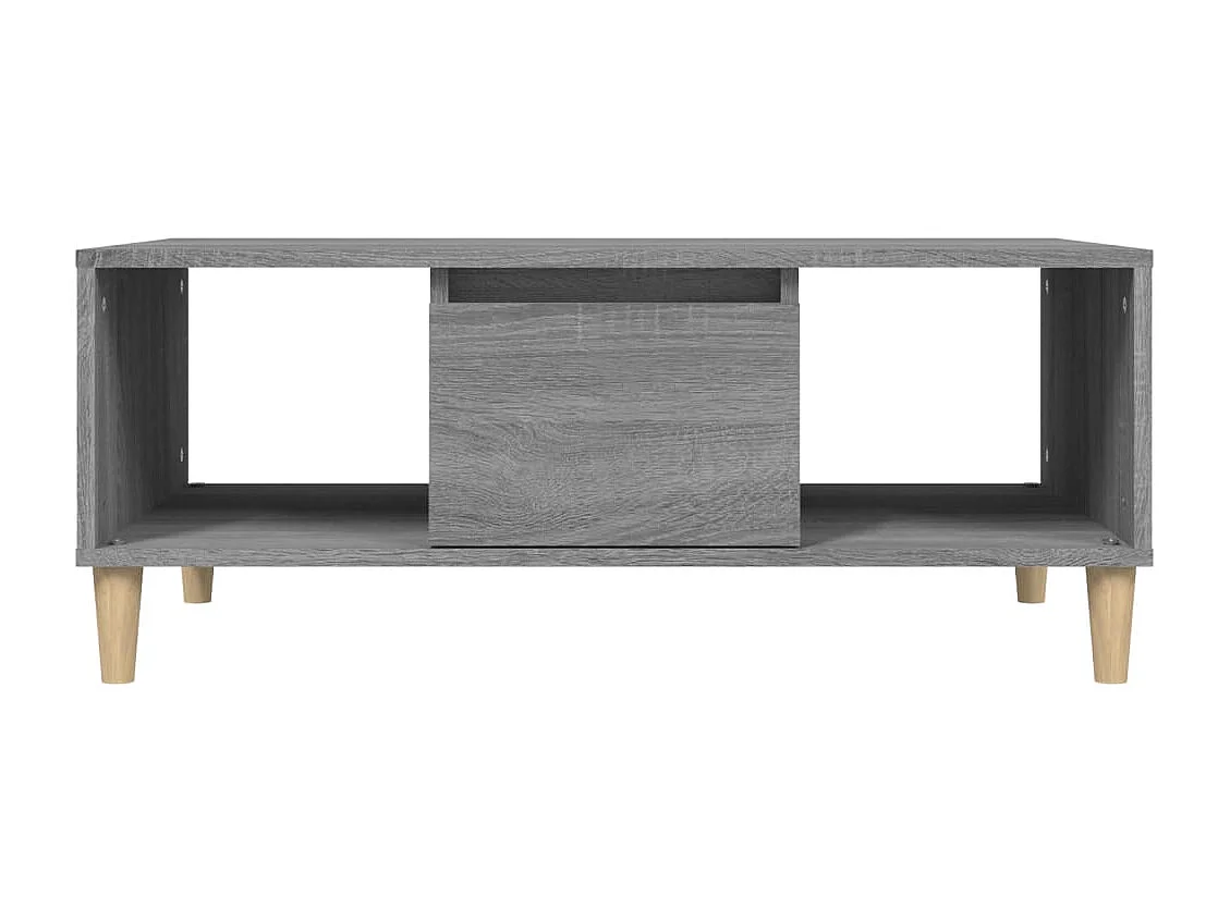 Table basse Sonoma gris 90x50x36,5 Bois d'ingénierie