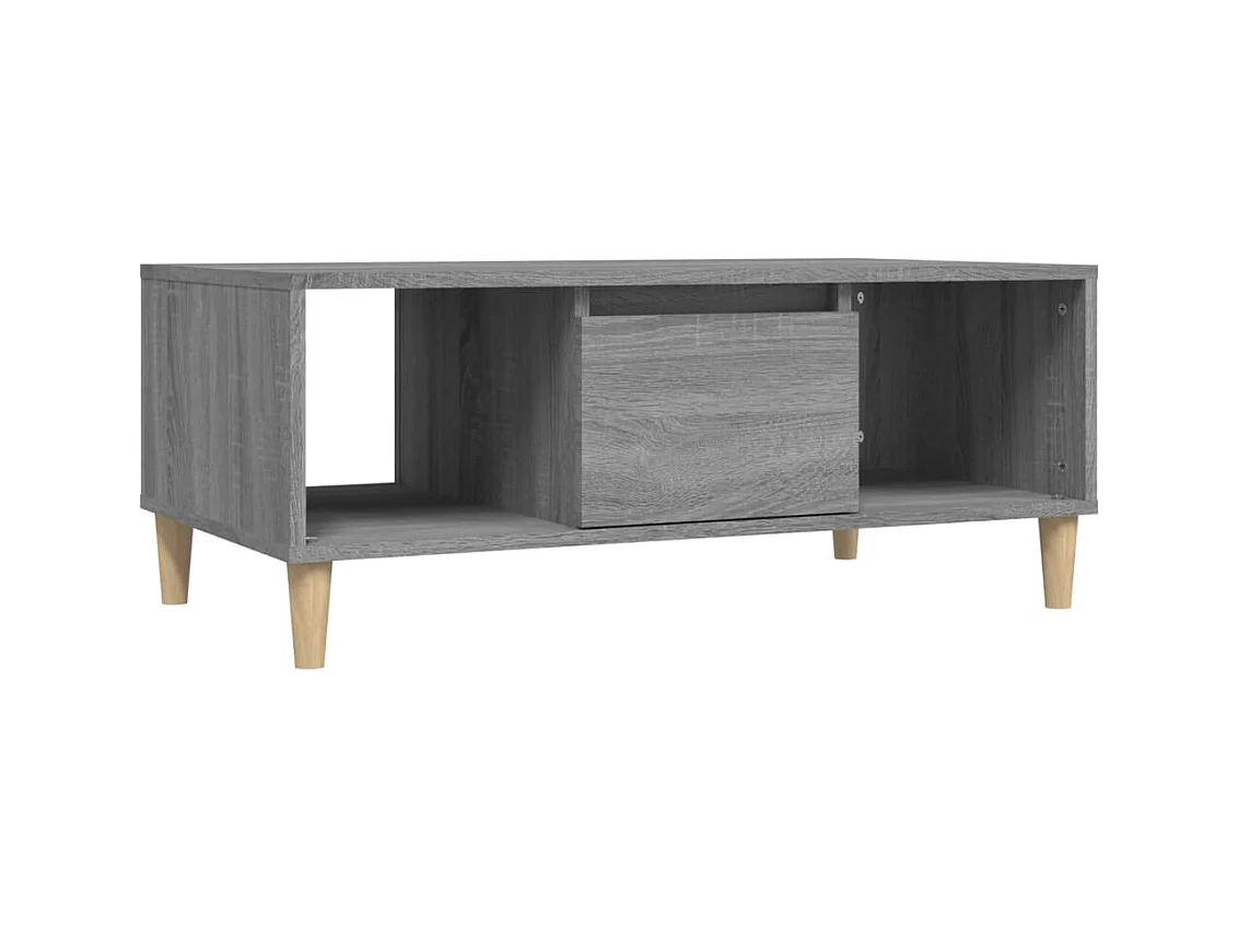 Table basse Sonoma gris 90x50x36,5 Bois d'ingénierie