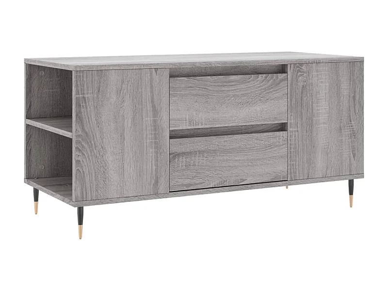 Table basse sonoma gris 102x44,5x50 bois d'ingénierie