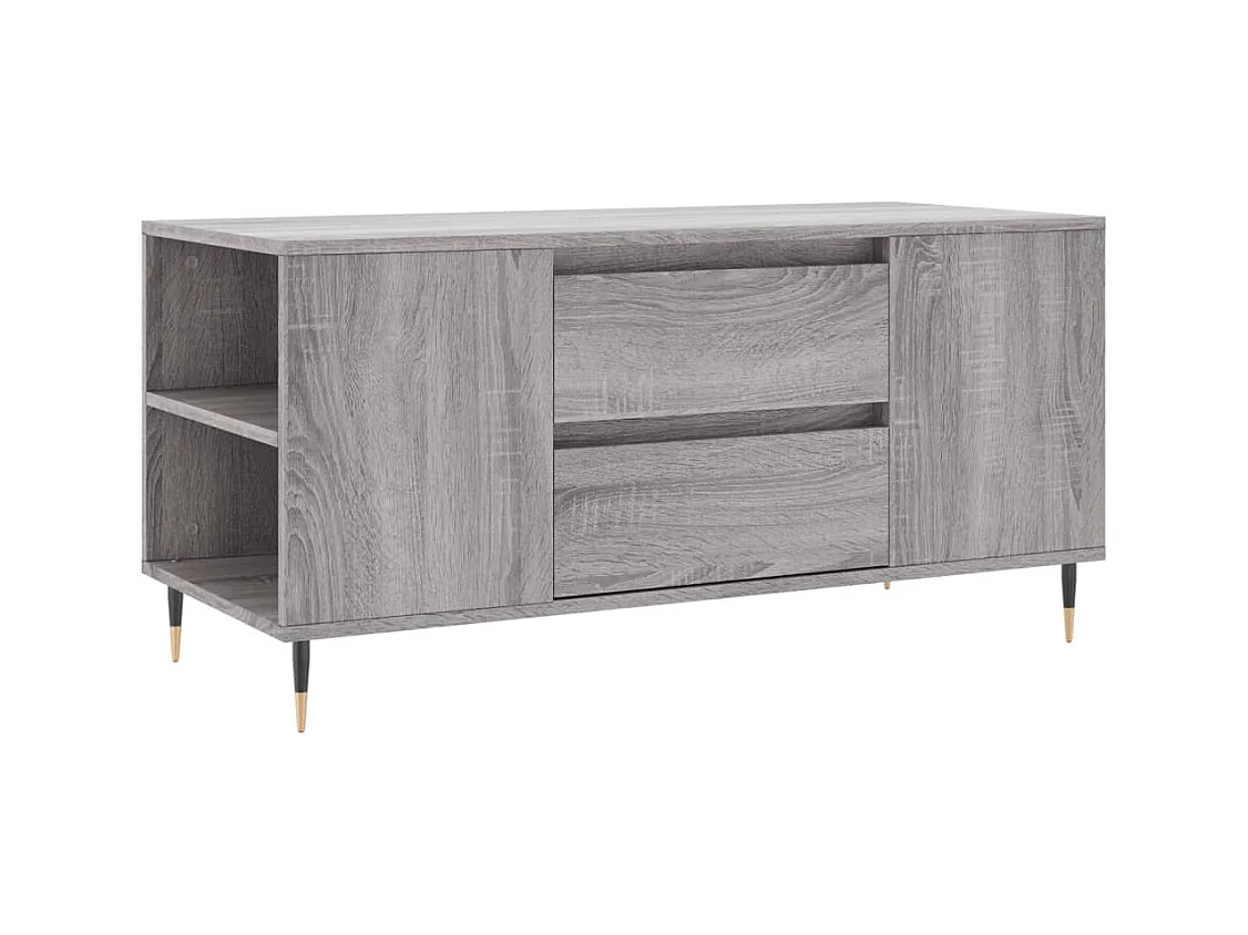 Table basse sonoma gris 102x44,5x50 bois d'ingénierie