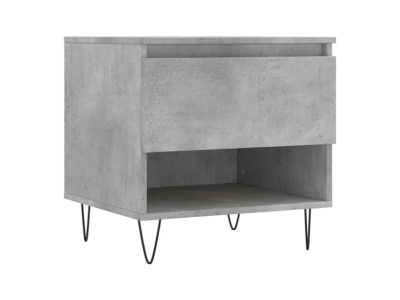 Table basse gris béton 50x46x50 bois d'ingénierie