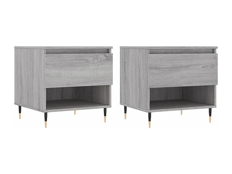 Tables basses 2 pcs sonoma gris 50x46x50 bois d'ingénierie