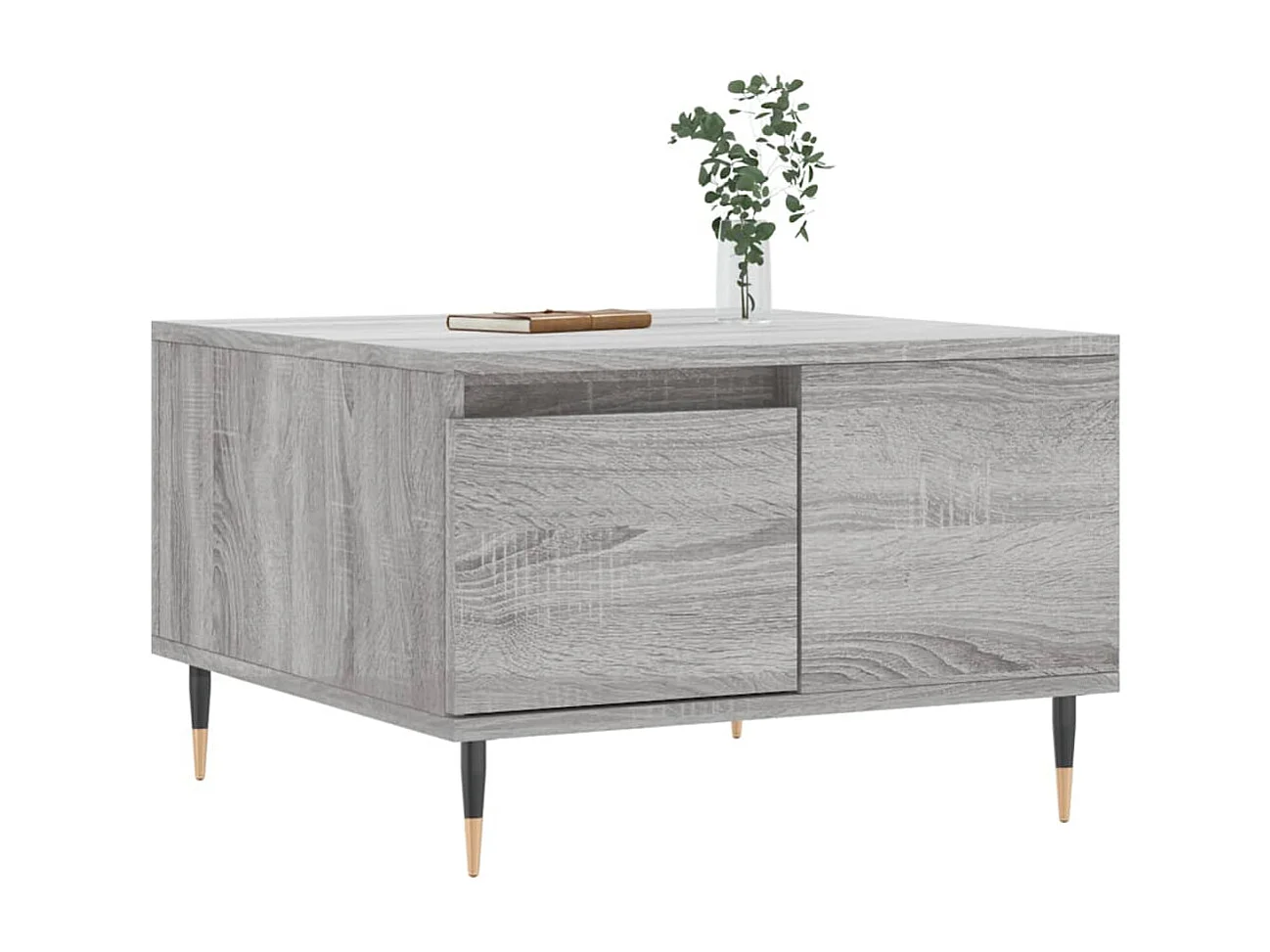 Table basse sonoma gris 55x55x36,5 bois d'ingénierie