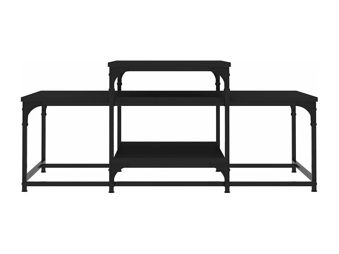 Table basse noir 102x60x45 bois d'ingénierie