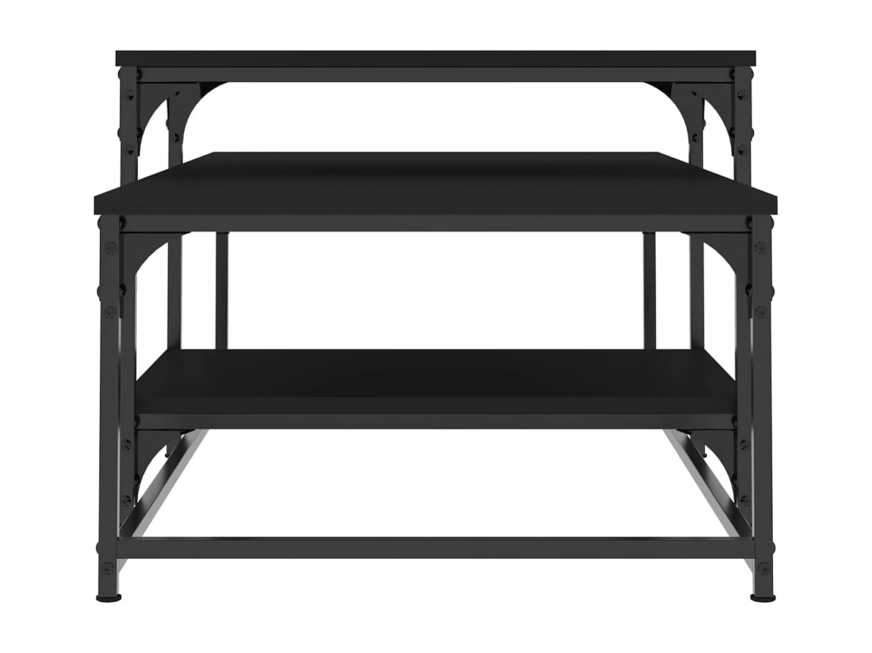 Table basse noir 102x60x45 bois d'ingénierie