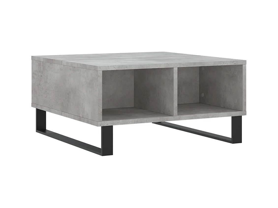Salontafel 60x60x30 cm bewerkt hout betongrijs