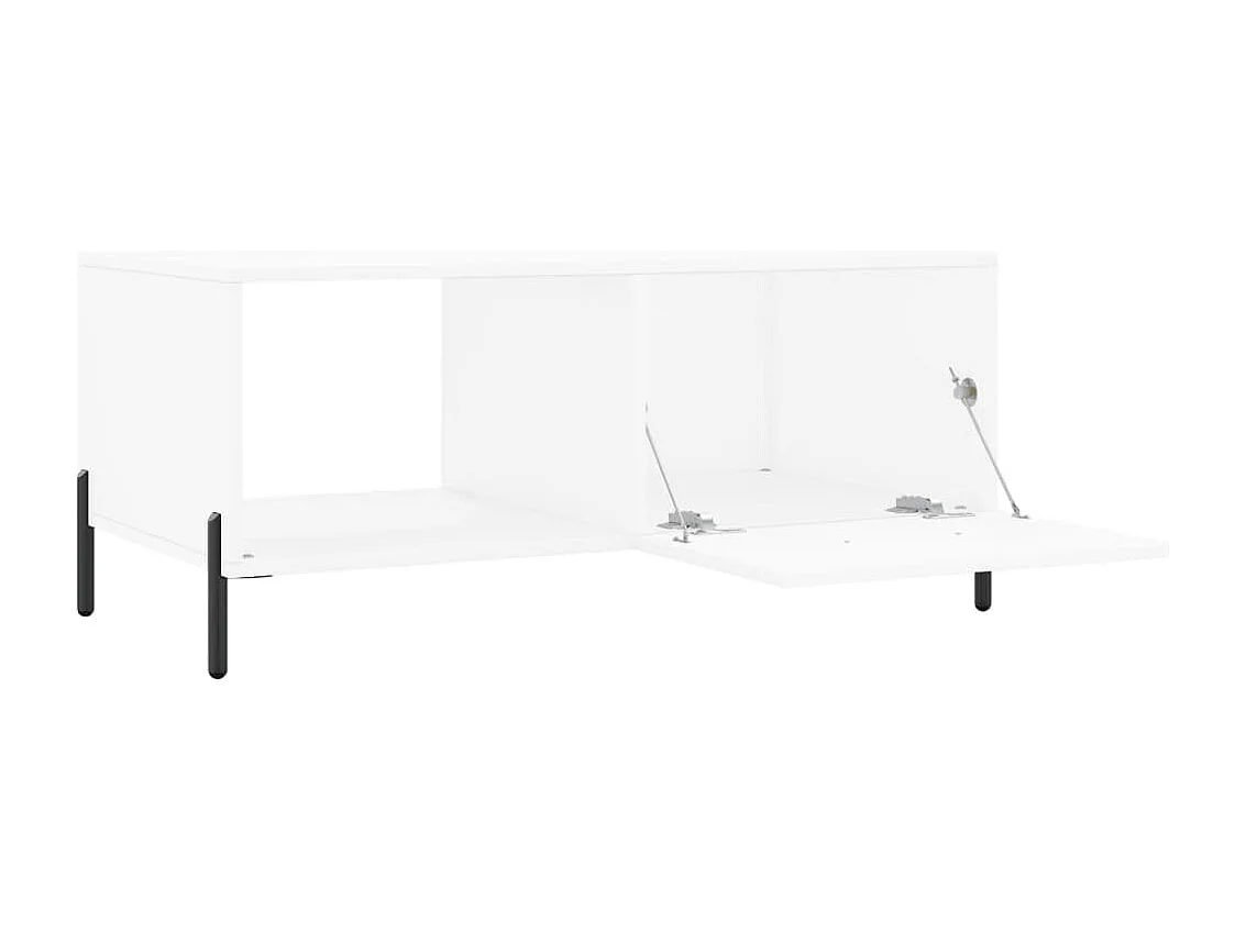 Table basse blanc 90x50x40 bois d'ingénierie