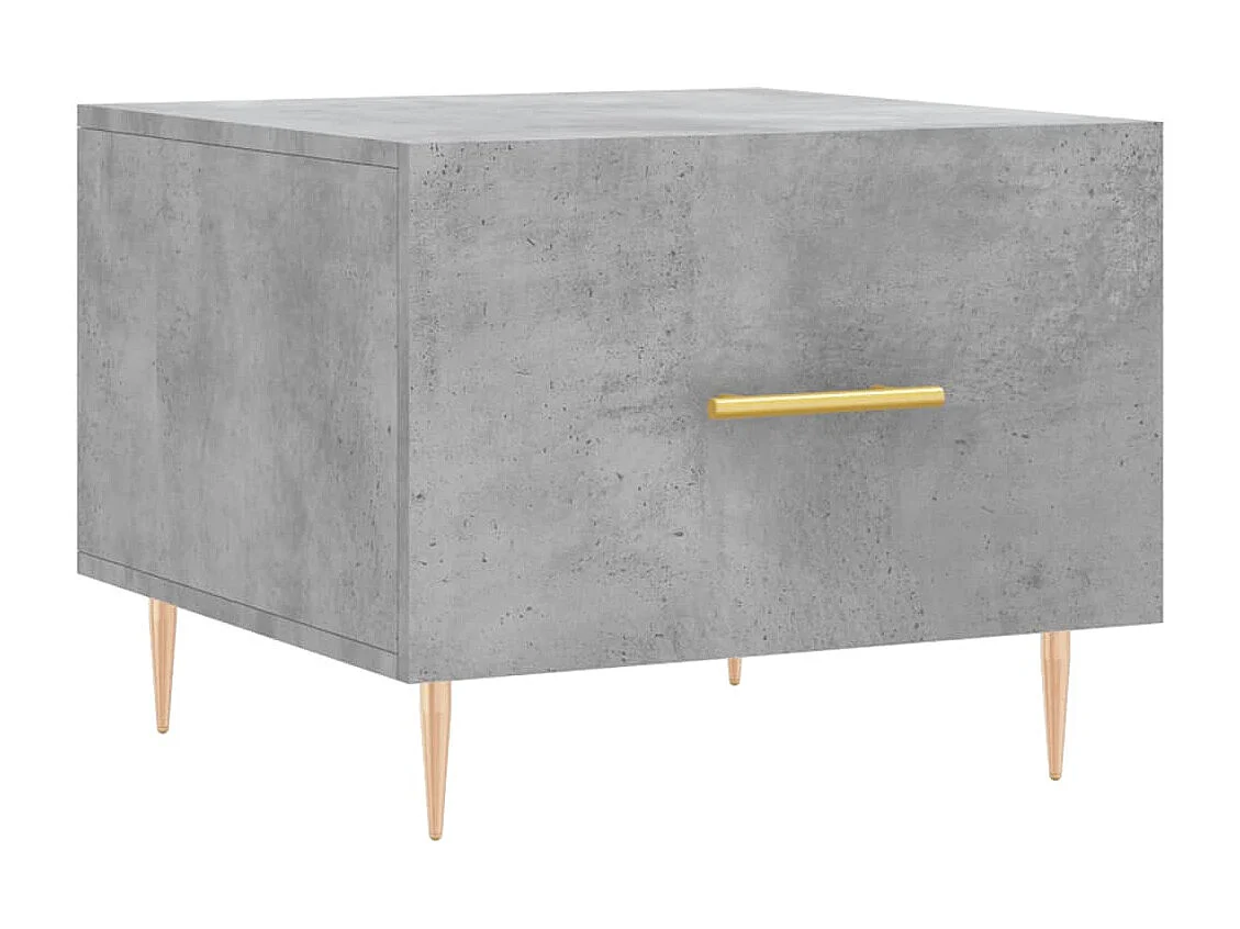 Tables basses 2 pcs gris béton 50x50x40 bois d'ingénierie