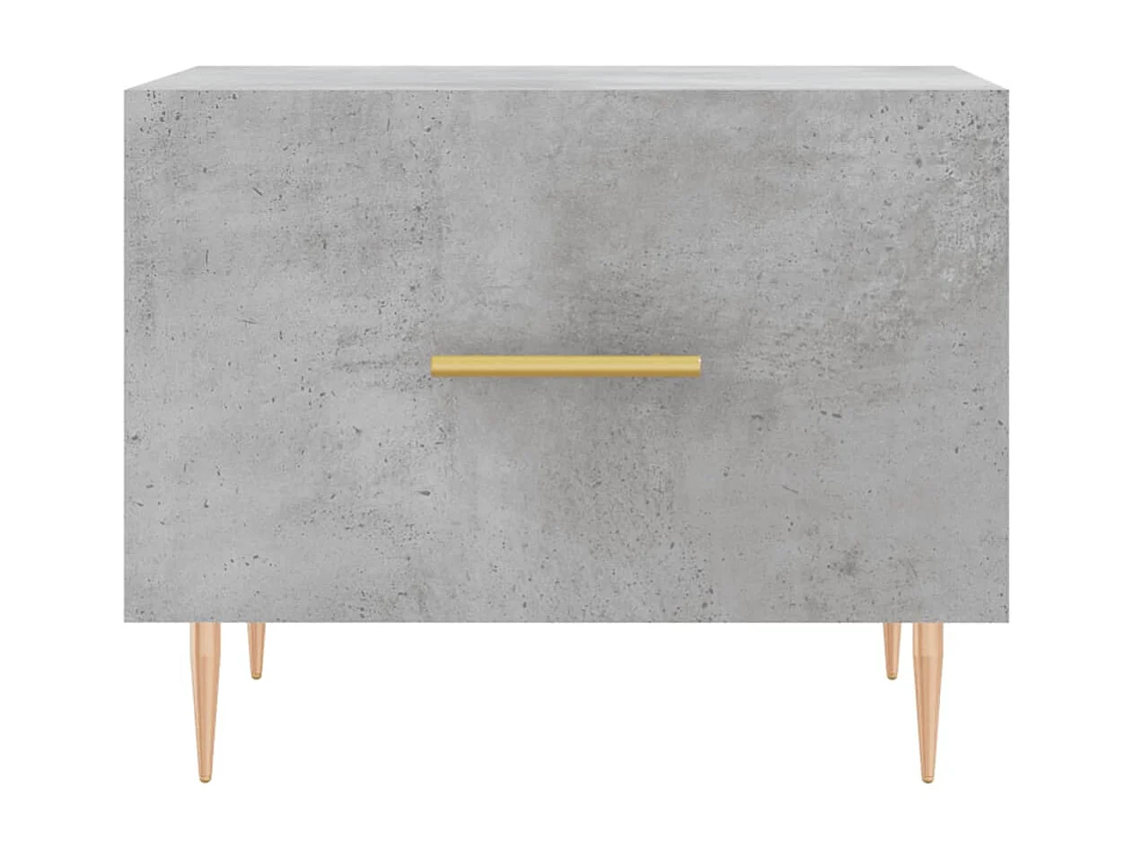 Tables basses 2 pcs gris béton 50x50x40 bois d'ingénierie