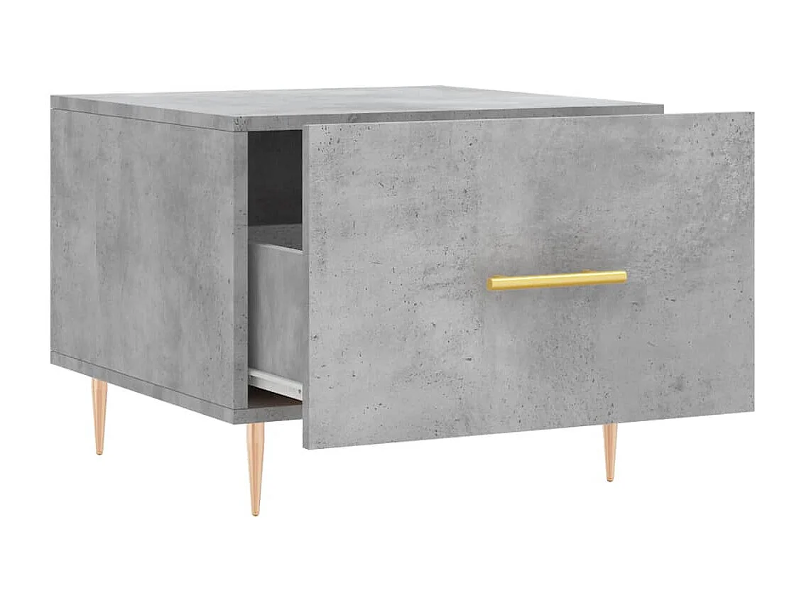 Tables basses 2 pcs gris béton 50x50x40 bois d'ingénierie