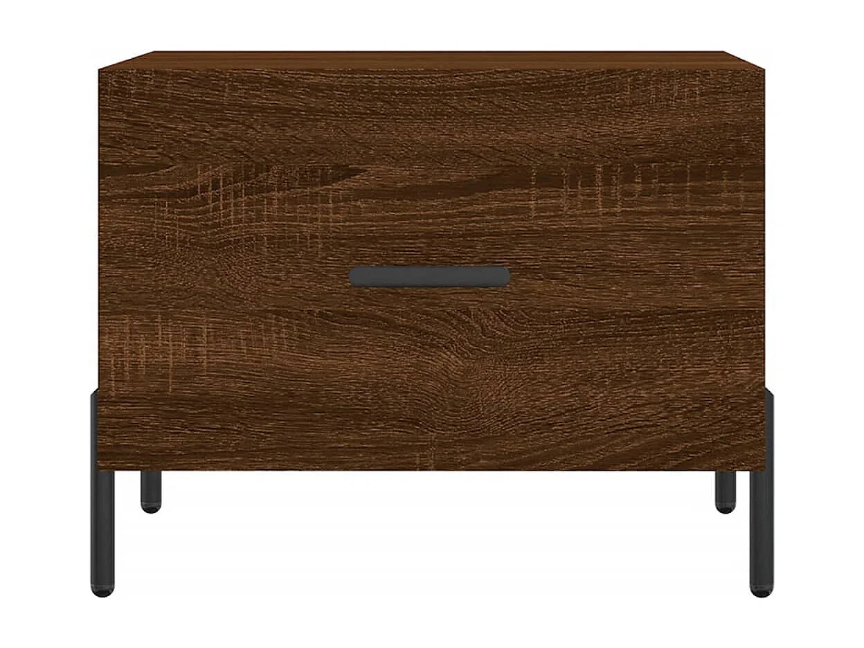 Tables basses 2 pcs chêne marron 50x50x40 bois d'ingénierie