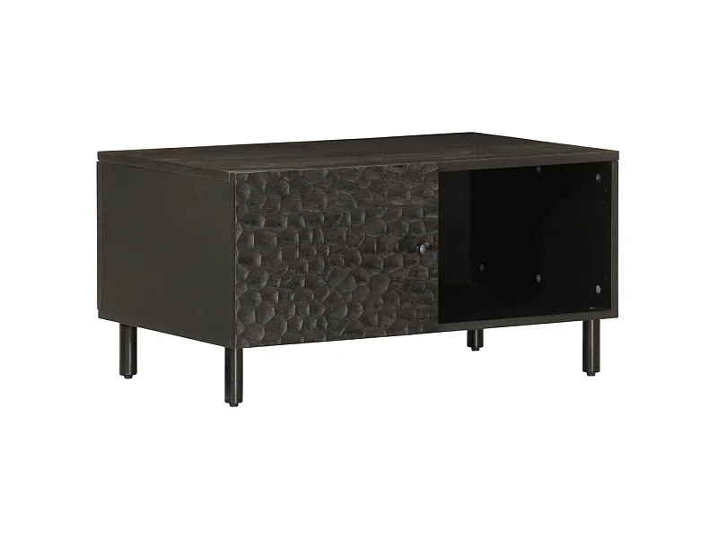 Table basse noir 80x50x40 bois massif de manguier