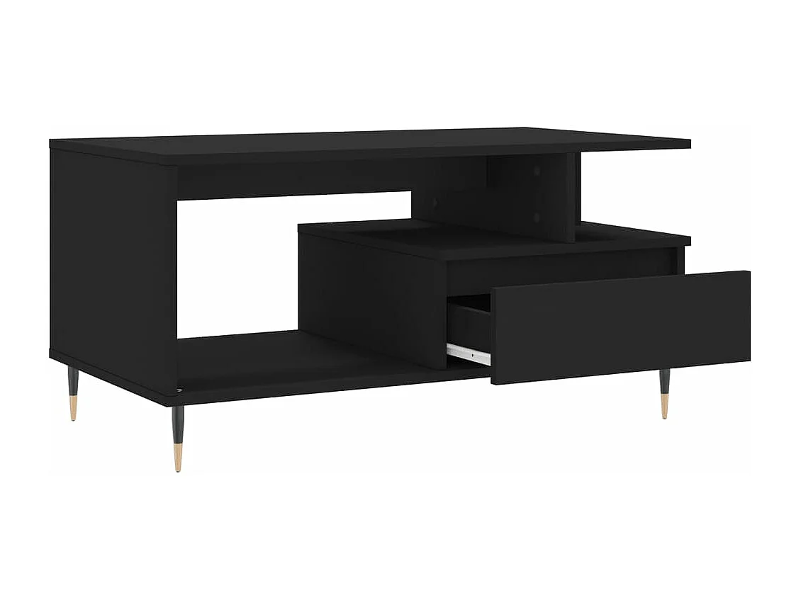 Table basse Noir 90x49x45 Bois d'ingénierie