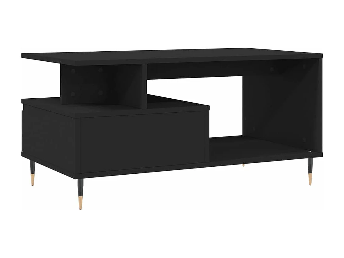 Table basse Noir 90x49x45 Bois d'ingénierie