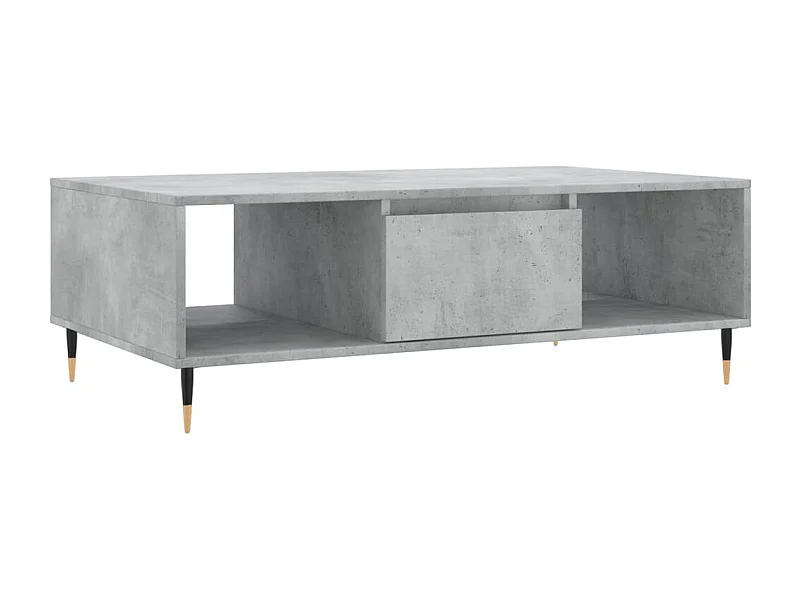 Table basse gris béton 104x60x35 bois d'ingénierie
