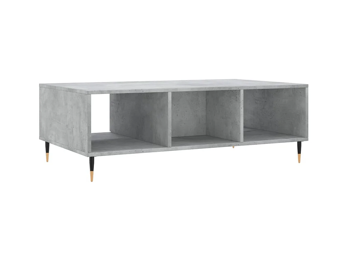 Table basse gris béton 104x60x35 bois d'ingénierie