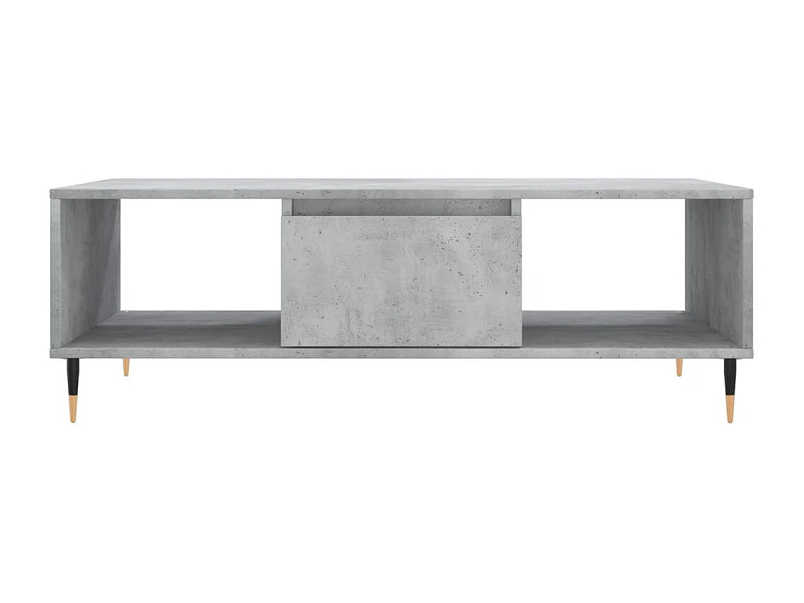 Table basse gris béton 104x60x35 bois d'ingénierie