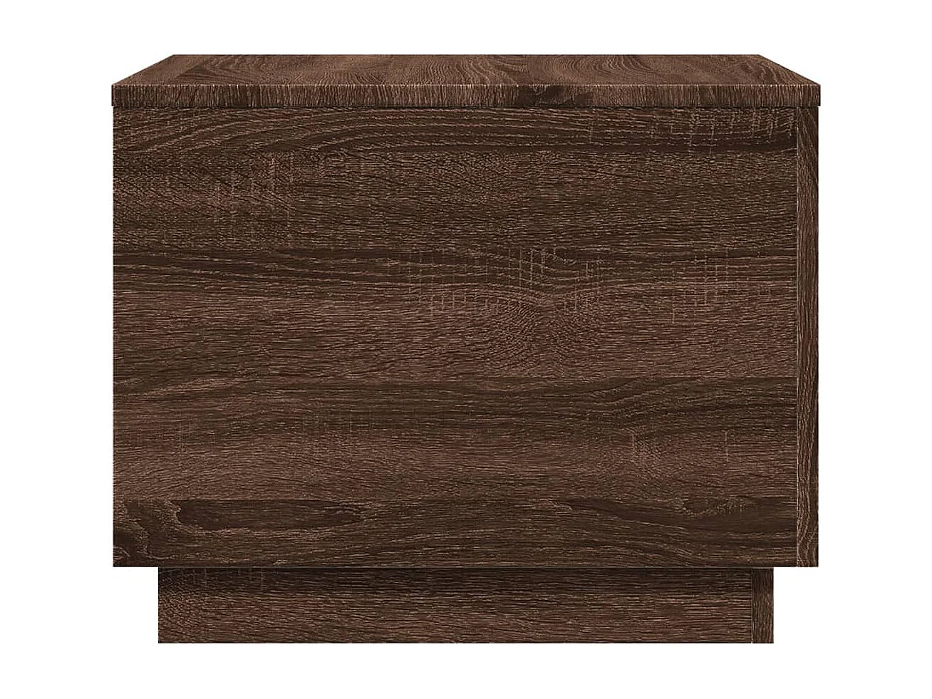 Table basse avec lumières LED chêne marron 50x50x40
