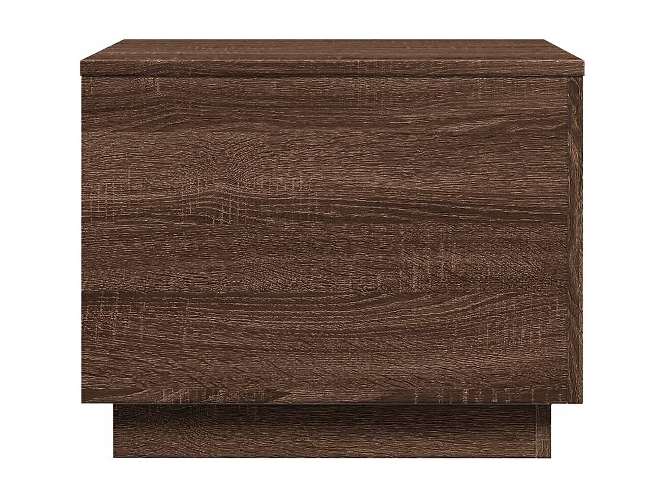 Table basse avec lumières LED chêne marron 50x50x40