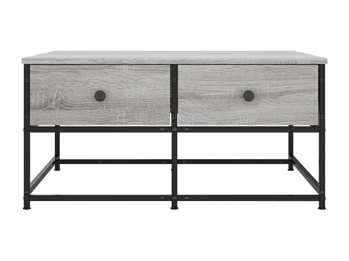 Table basse sonoma gris 80x80x40 bois d'ingénierie