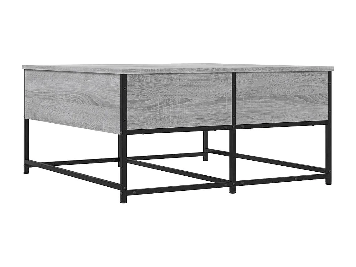 Table basse sonoma gris 80x80x40 bois d'ingénierie