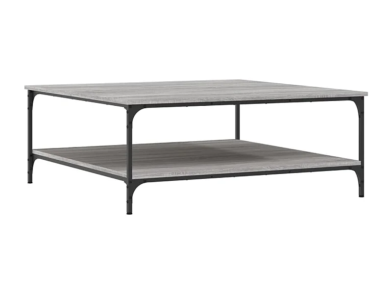 Table basse sonoma gris 100x100x40 bois d'ingénierie