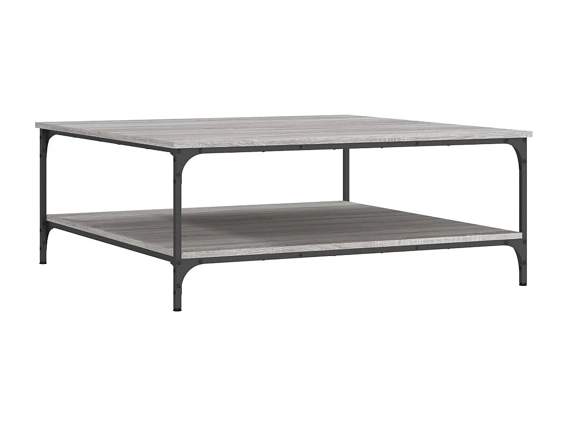 Table basse sonoma gris 100x100x40 bois d'ingénierie