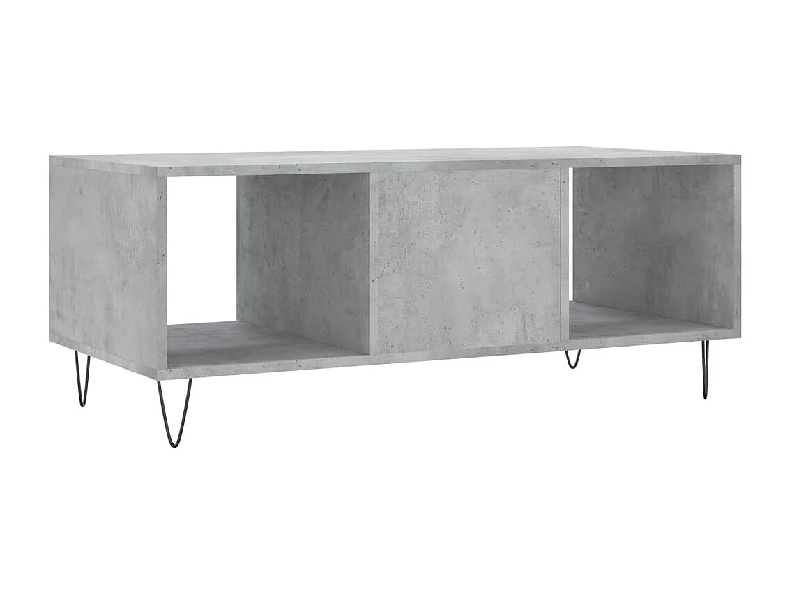 Table basse gris béton 102x50x40 bois d'ingénierie