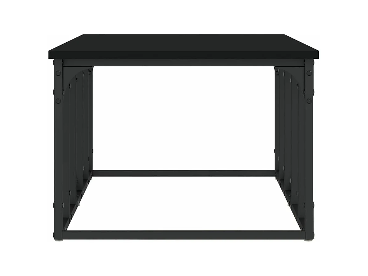 Table basse noir 100x50x35,5 bois d'ingénierie