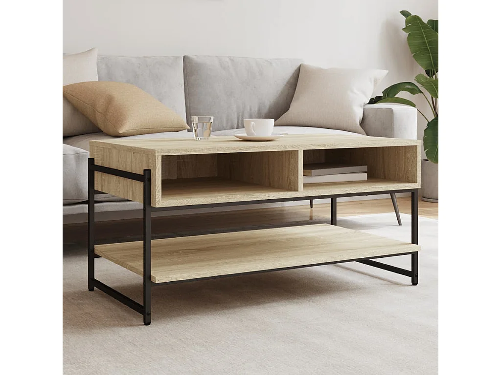 Table basse chêne sonoma 90x50x45 bois d'ingénierie