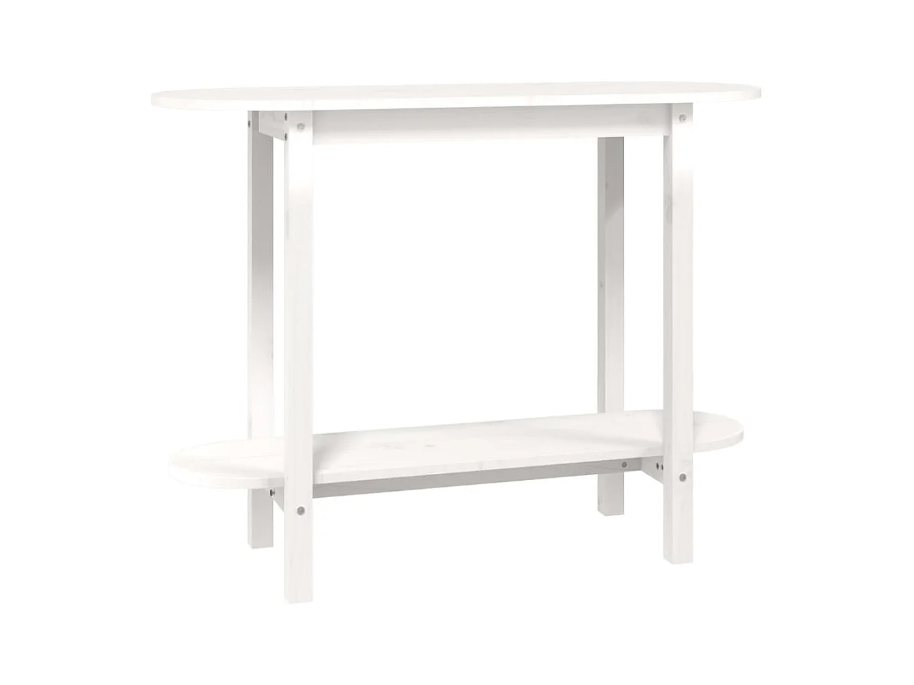 Table console Blanc 110x40x80 Bois massif de pin