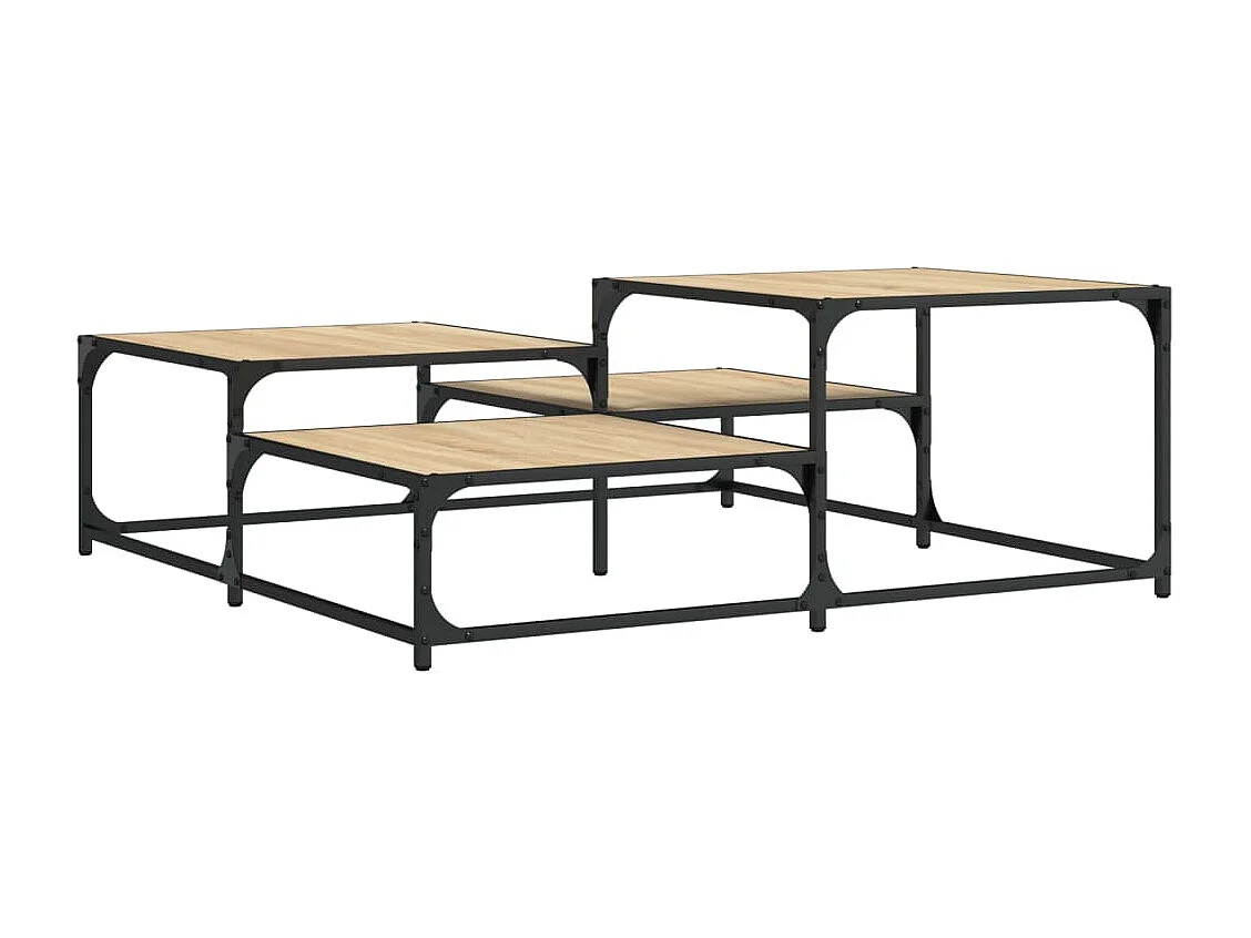 Table basse chêne sonoma 107x107x40 bois d'ingénierie