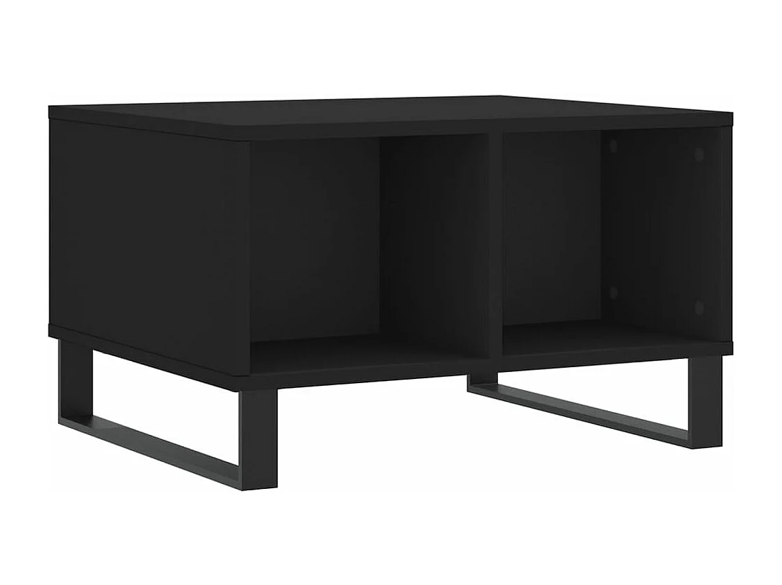 Table basse Noir 60x50x36,5 Bois d'ingénierie