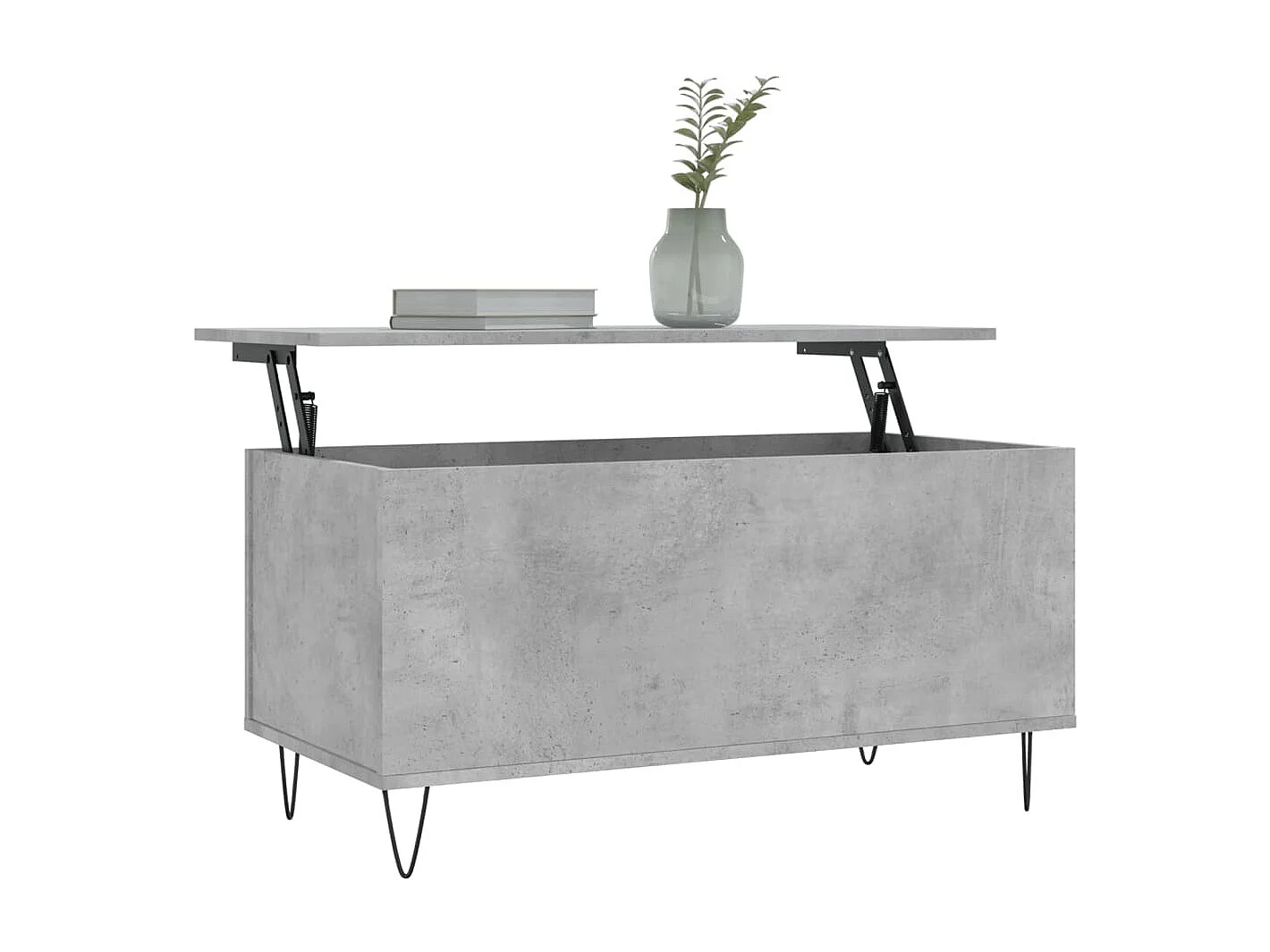 Table basse Gris béton 90x44,5x45 Bois d'ingénierie