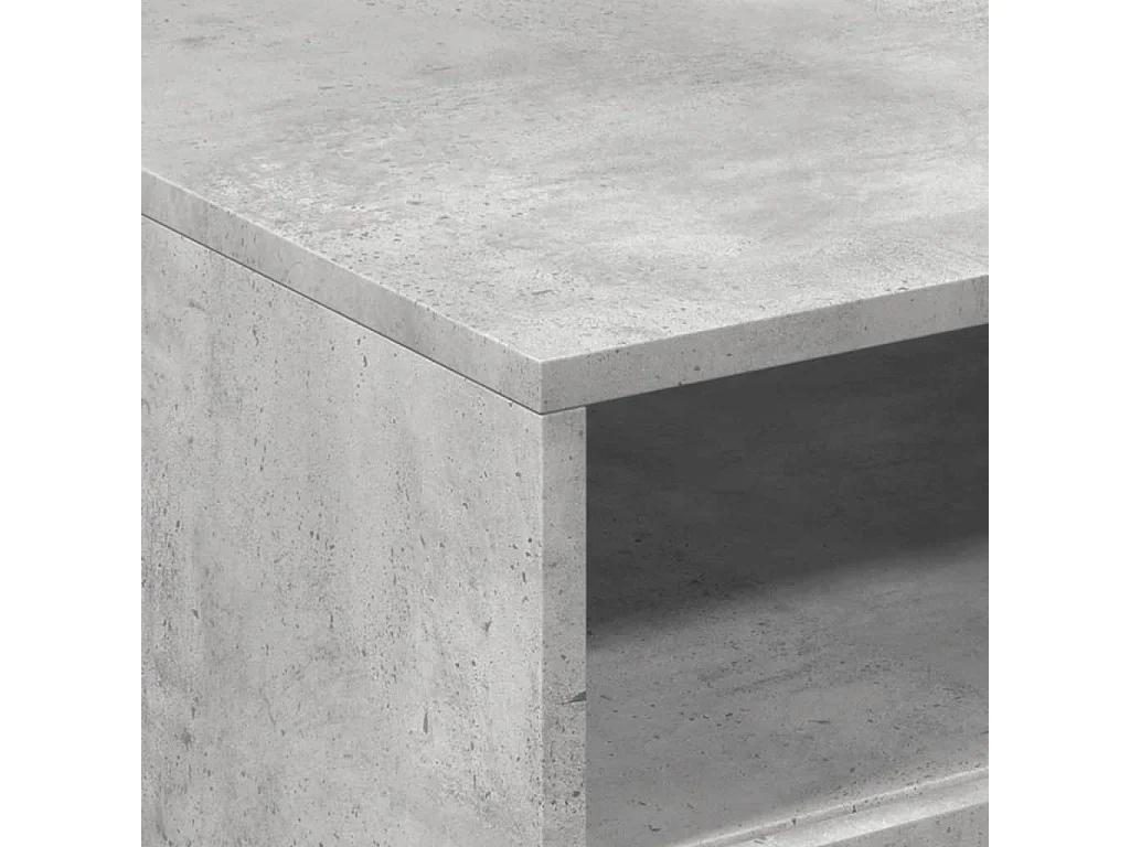 Table basse avec lumières LED gris béton 50x49x40