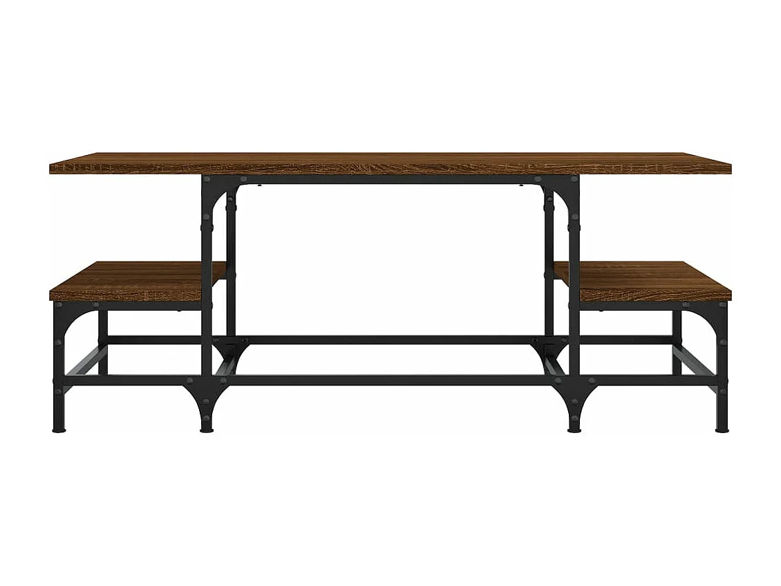 Table basse chêne marron 100x50,5x40 bois d'ingénierie