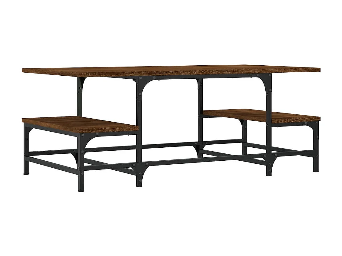 Table basse chêne marron 100x50,5x40 bois d'ingénierie