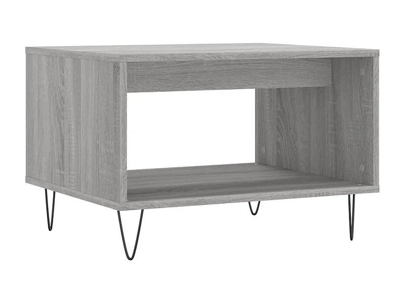 Table basse sonoma gris 60x50x40 bois d'ingénierie