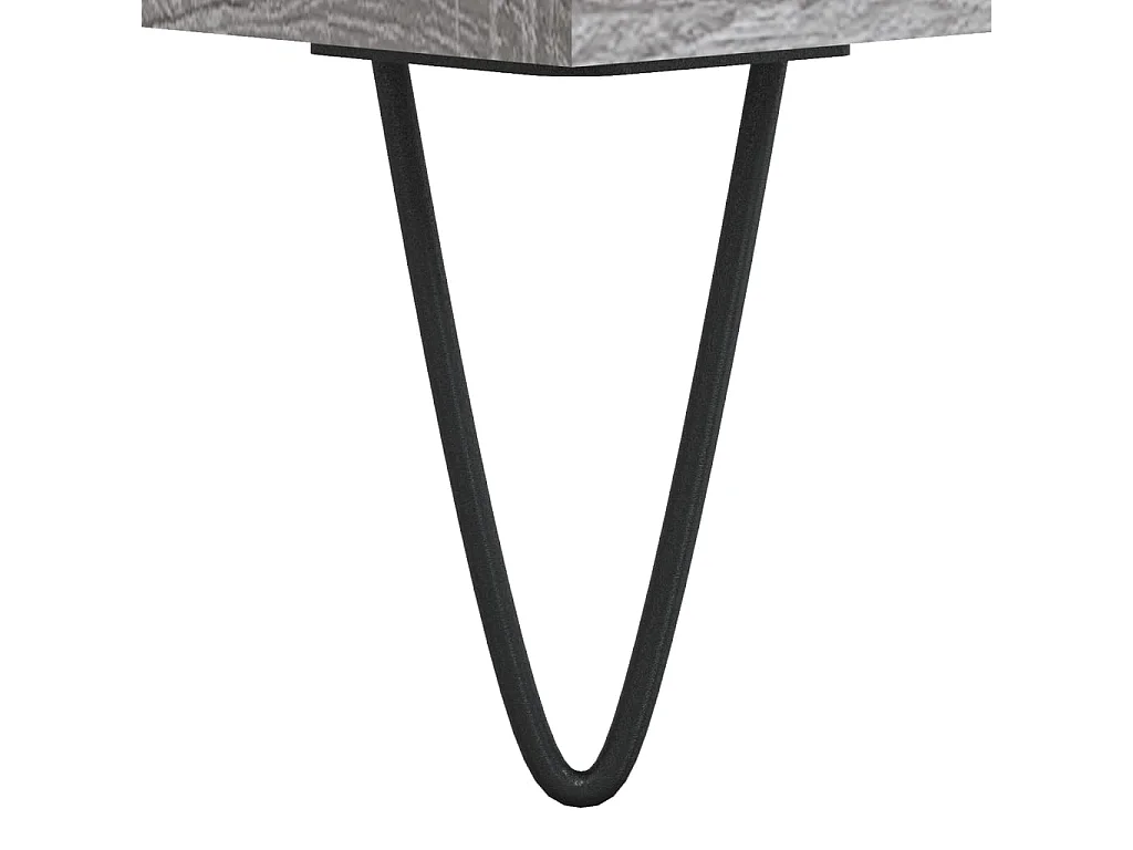 Table basse sonoma gris 60x50x40 bois d'ingénierie