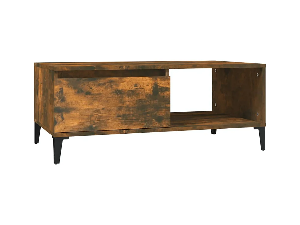 Table basse Chêne fumé 90x50x36,5 Bois d'ingénierie