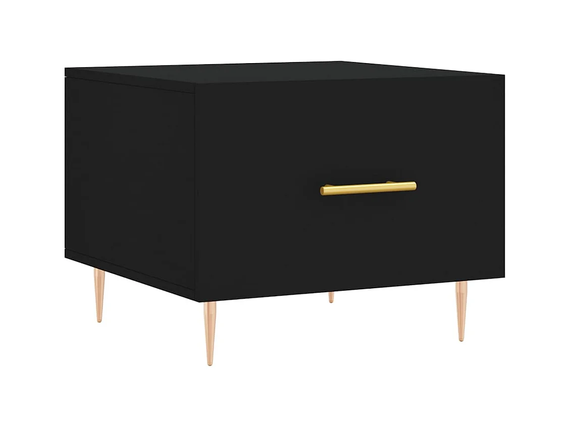 Table basse Noir 50x50x40 Bois d'ingénierie